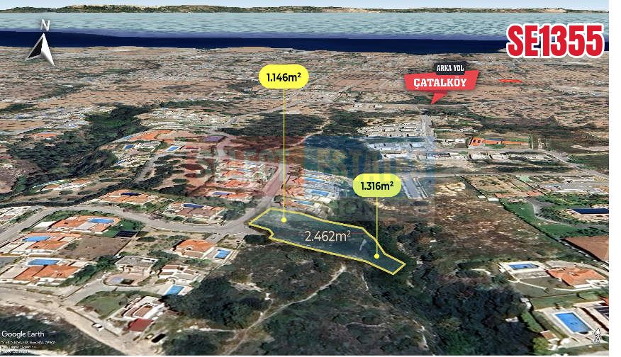 2.462m2 - Deniz Manzaralı Satılık Arsa