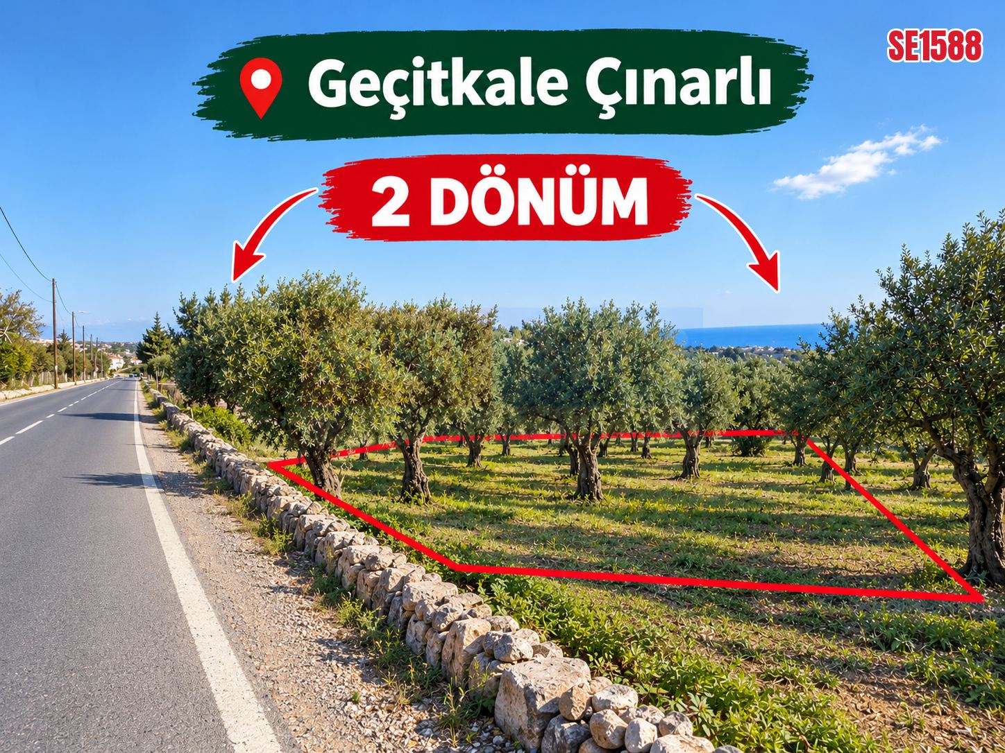 Yatırımlık Arsa, Çınarlı, Kuzey Kıbrıs Satılık Emlaklar